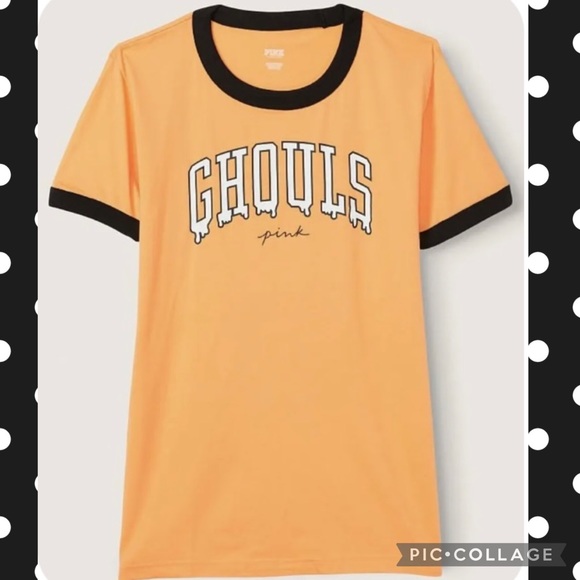 Victoria's Secret PINK L XL XXL Halloween Short
Sleeved Campus Tee VS GLOWS - Picture 5 of 7